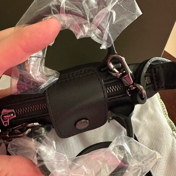 NWT Longchamp Le Pliage Cuir Nano Crossbody bag with box and dustbag - Picture 9 of 15